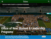 Tablet Screenshot of orientation.tulane.edu