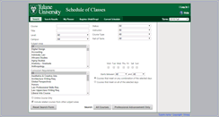 Desktop Screenshot of classschedule.tulane.edu