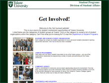 Tablet Screenshot of getinvolved.tulane.edu