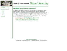 Tablet Screenshot of international.cps.tulane.edu