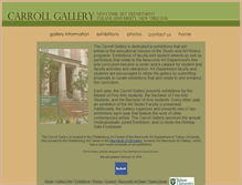 Tablet Screenshot of carrollgallery.tulane.edu