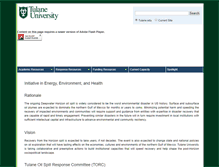 Tablet Screenshot of oilspill.tulane.edu