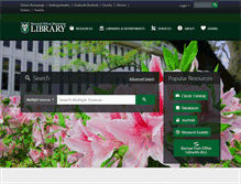 Tablet Screenshot of library.tulane.edu